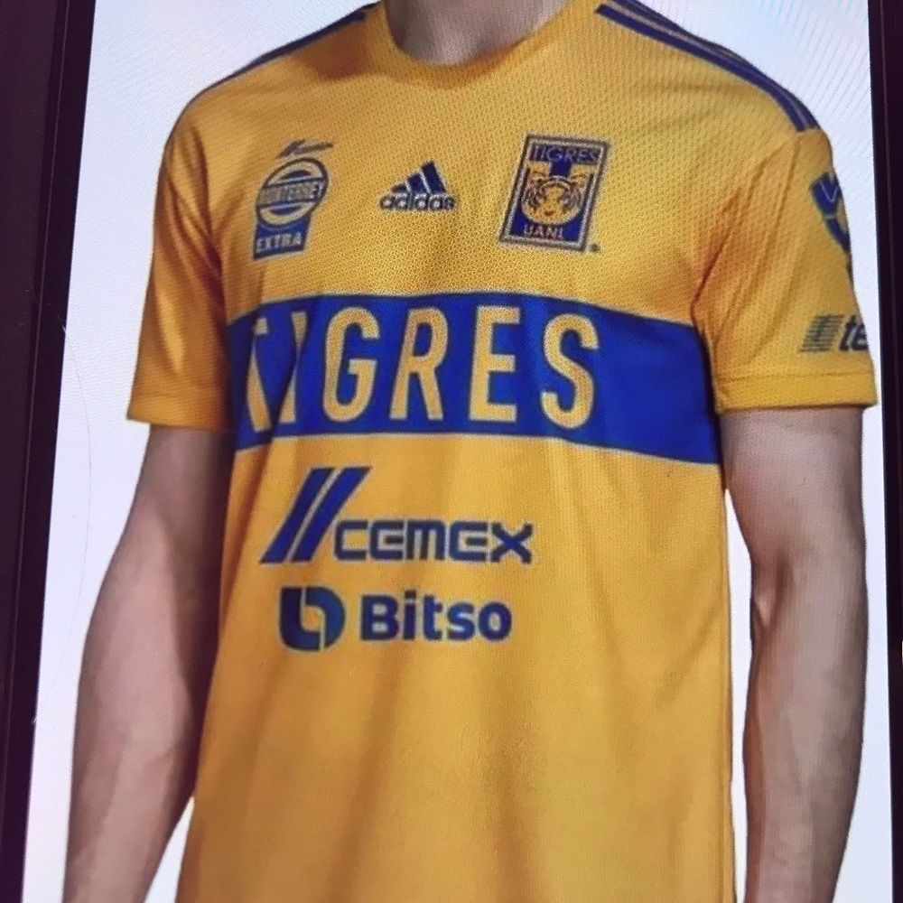 Adidas Soccer  Tigress UANL home jersey 2022-2023 jersey